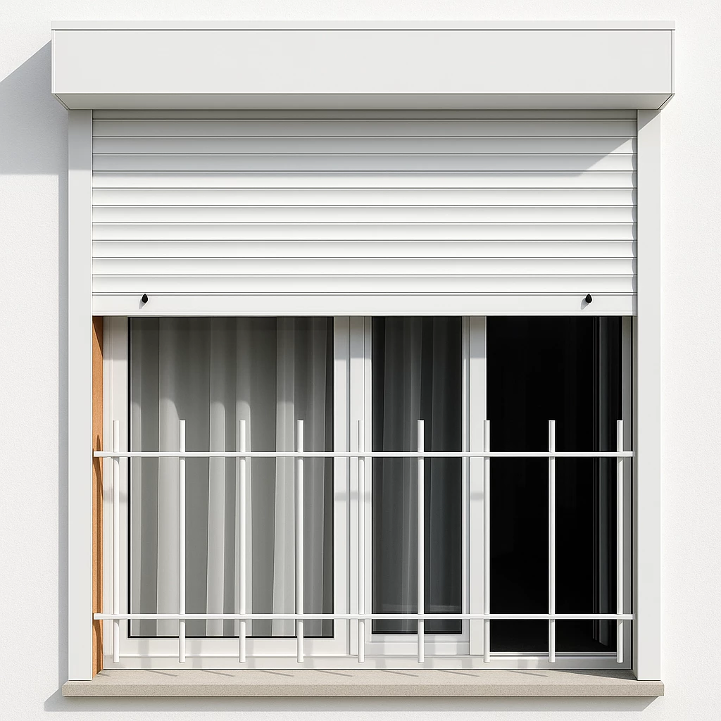 persiana mini para ventana con rejas